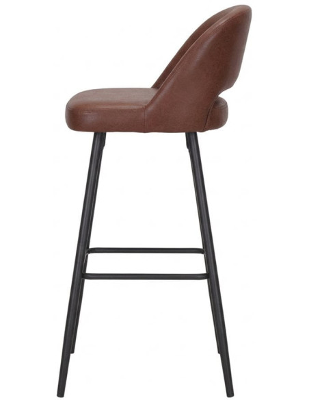 Tabouret de bar marron caramel polyuréthane 75 cm Vordingborg  - 3