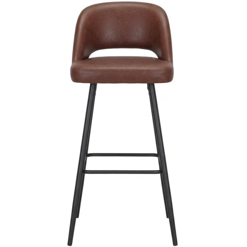 Tabouret de bar marron caramel polyuréthane 75 cm Vordingborg  - 2