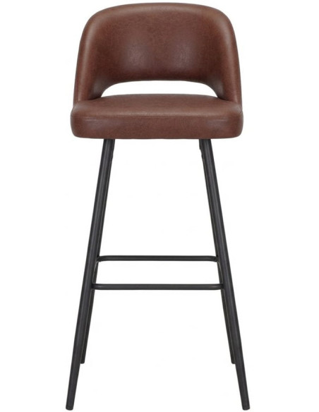 Tabouret de bar marron caramel polyuréthane 75 cm Vordingborg  - 2