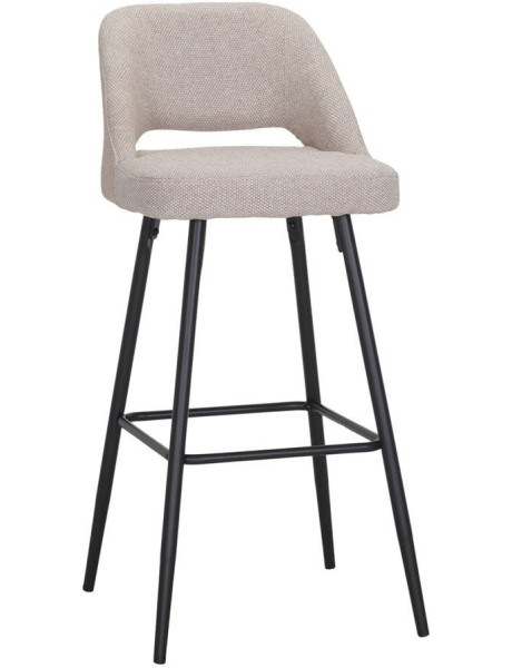 Tabouret de bar beige tissu 75 cm Vordingborg  - 1