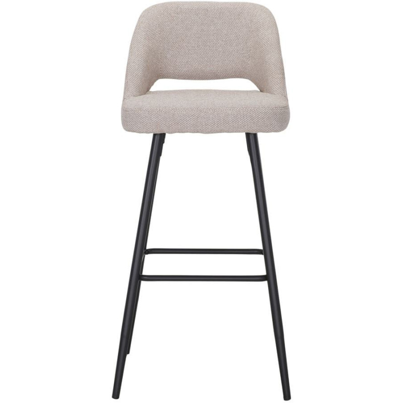 Tabouret de bar beige tissu 75 cm Vordingborg  - 2