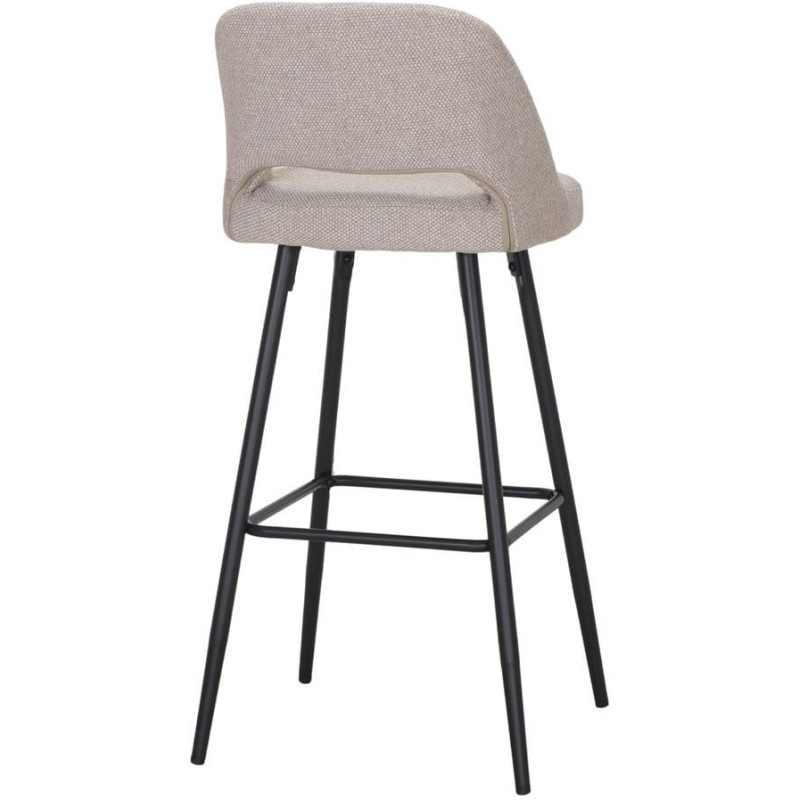 Tabouret de bar beige tissu 75 cm Vordingborg  - 4
