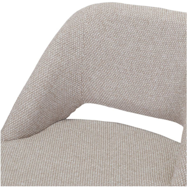 Tabouret de bar beige tissu 75 cm Vordingborg  - 5