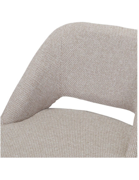 Tabouret de bar beige tissu 75 cm Vordingborg  - 5