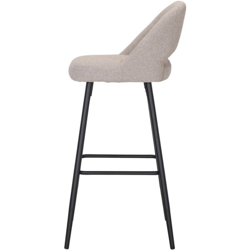 Tabouret de bar ivoire tissu 45x50x99 cm Vordingborg  - 3