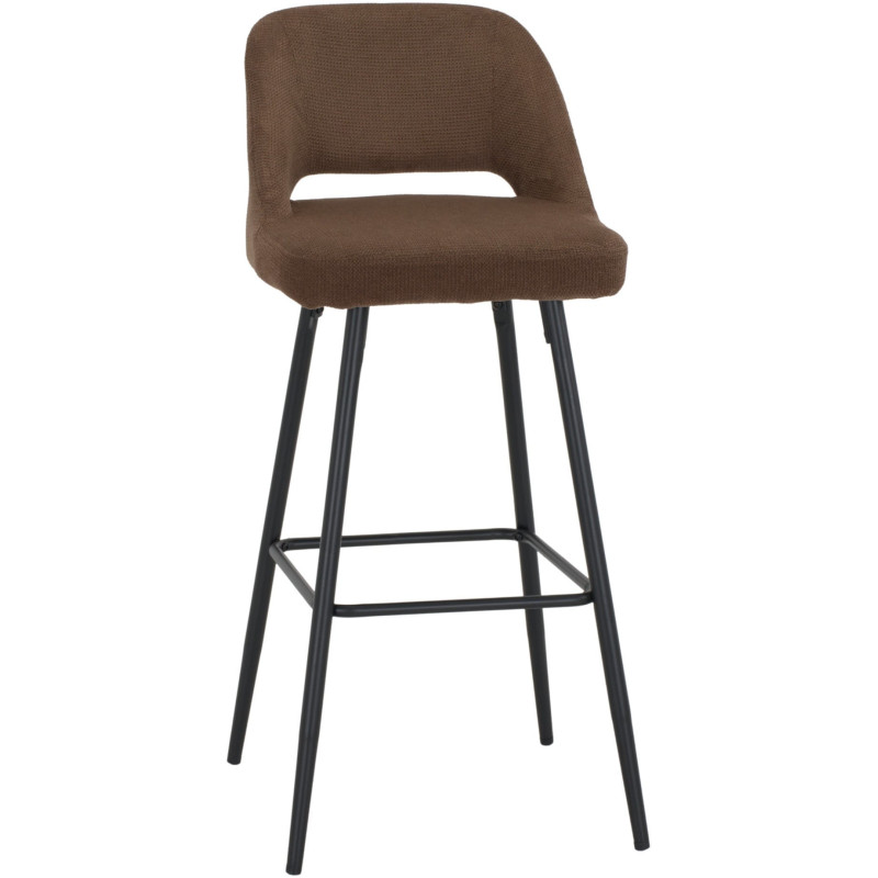Tabouret de bar marron tissu 45x50x99 cm Vordingborg  - 1