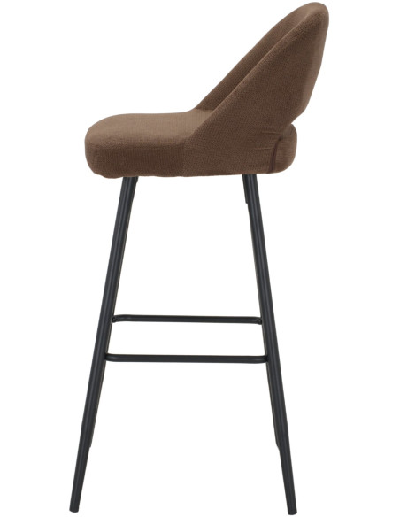 Tabouret de bar marron tissu 45x50x99 cm Vordingborg  - 3