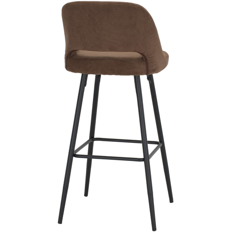 Tabouret de bar marron tissu 45x50x99 cm Vordingborg  - 4