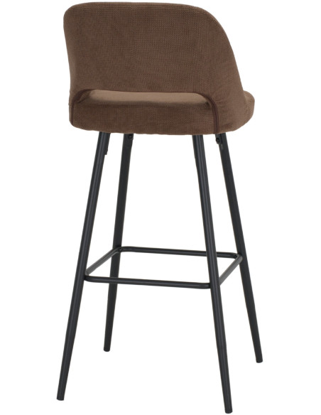 Tabouret de bar marron tissu 45x50x99 cm Vordingborg  - 4