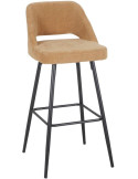 Tabouret de bar moutarde tissu 45x50x99 cm Vordingborg