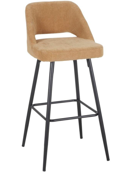 Tabouret de bar moutarde tissu 45x50x99 cm Vordingborg  - 1