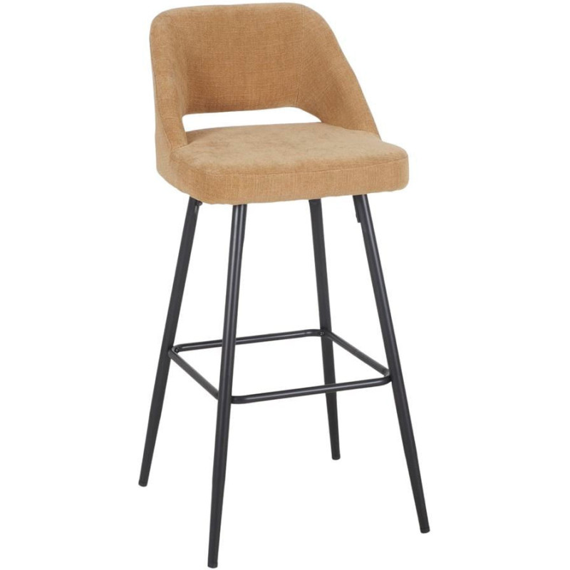 Tabouret de bar moutarde tissu 45x50x99 cm Vordingborg  - 1
