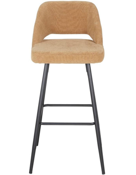 Tabouret de bar moutarde tissu 45x50x99 cm Vordingborg  - 2