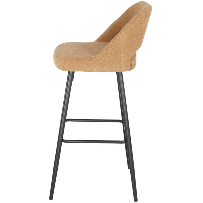 Tabouret de bar moutarde tissu 45x50x99 cm Vordingborg  - 3
