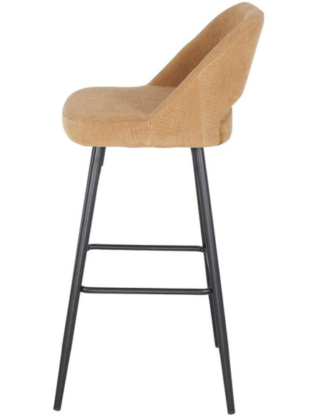 Tabouret de bar moutarde tissu 45x50x99 cm Vordingborg  - 3