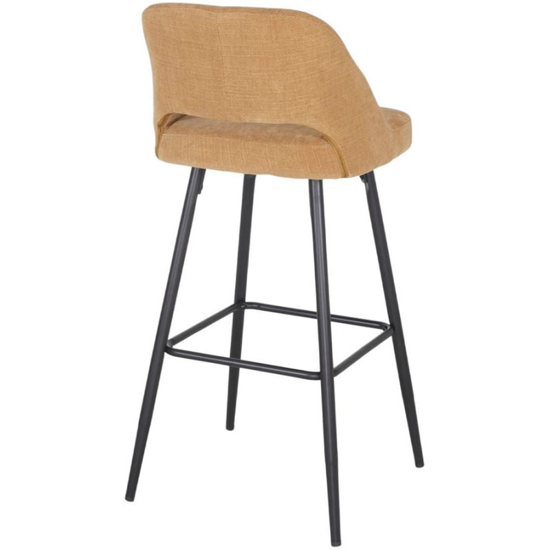 Tabouret de bar moutarde tissu 45x50x99 cm Vordingborg  - 4