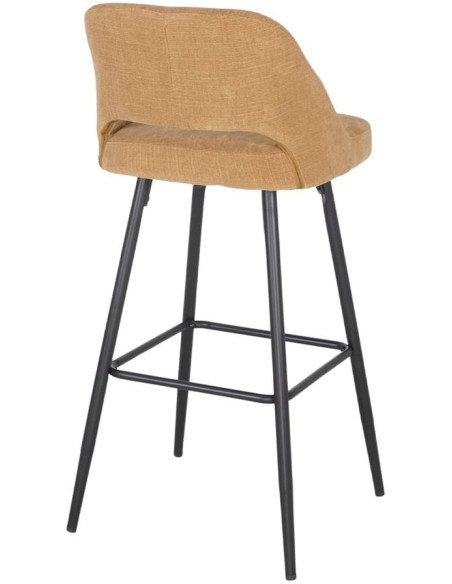 Tabouret de bar moutarde tissu 45x50x99 cm Vordingborg  - 4