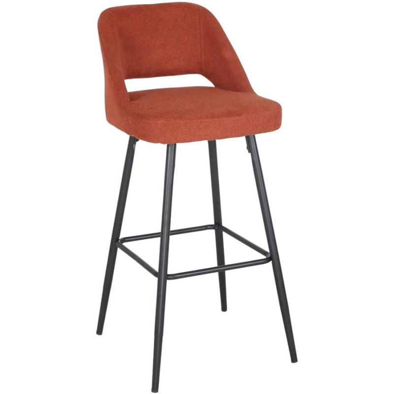 Tabouret de bar terracotta tissu 45x50x99 cm Vordingborg  - 1