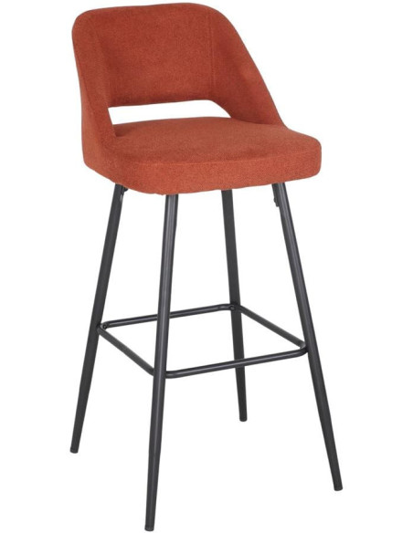 Tabouret de bar terracotta tissu 45x50x99 cm Vordingborg  - 1