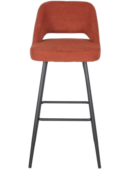 Tabouret de bar terracotta tissu 45x50x99 cm Vordingborg  - 3