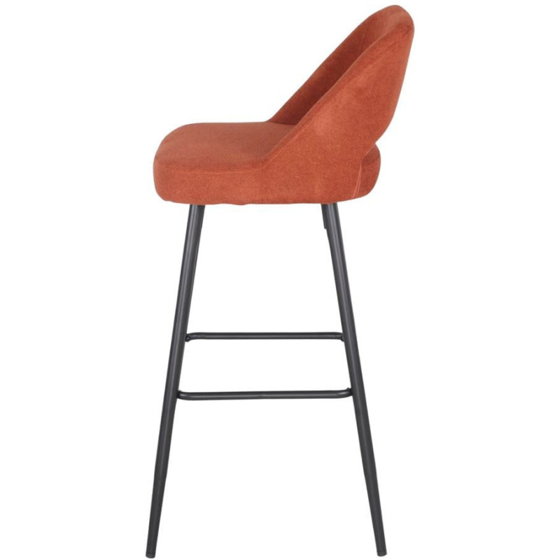 Tabouret de bar terracotta tissu 45x50x99 cm Vordingborg  - 4