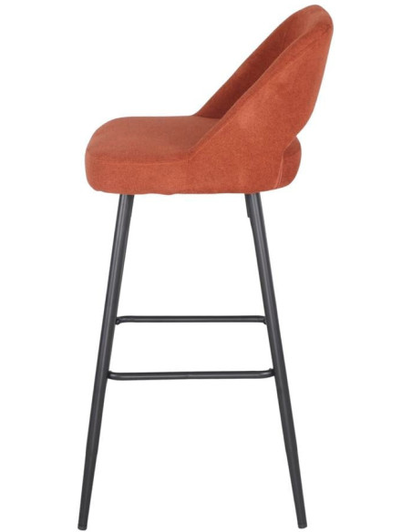 Tabouret de bar terracotta tissu 45x50x99 cm Vordingborg  - 4