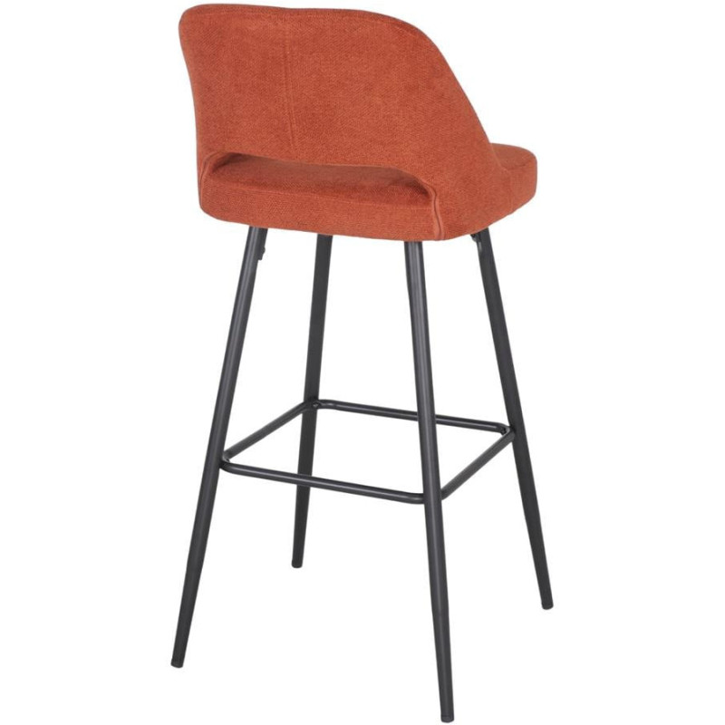 Tabouret de bar terracotta tissu 45x50x99 cm Vordingborg  - 5