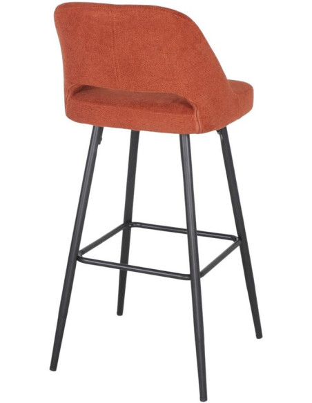 Tabouret de bar terracotta tissu 45x50x99 cm Vordingborg  - 5