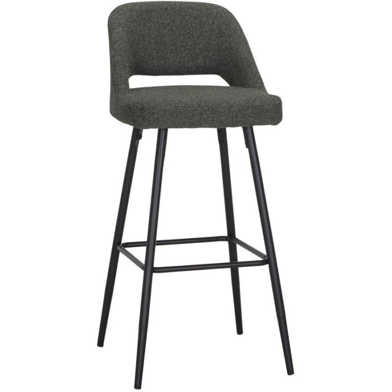 Tabouret de bar vert forêt tissu 45x50x99 cm Vordingborg  - 1