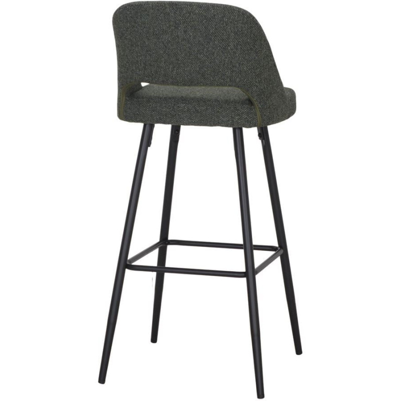 Tabouret de bar vert forêt tissu 45x50x99 cm Vordingborg  - 4