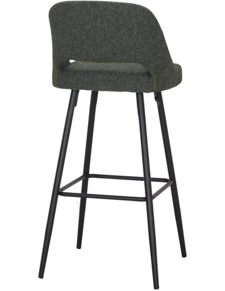 Tabouret de bar vert forêt tissu 45x50x99 cm Vordingborg  - 4