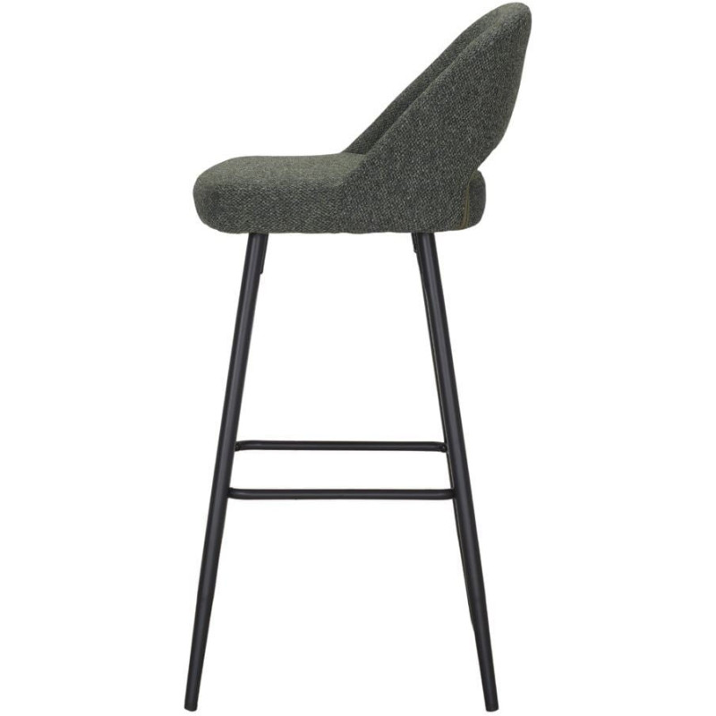 Tabouret de bar vert forêt tissu 45x50x99 cm Vordingborg  - 3