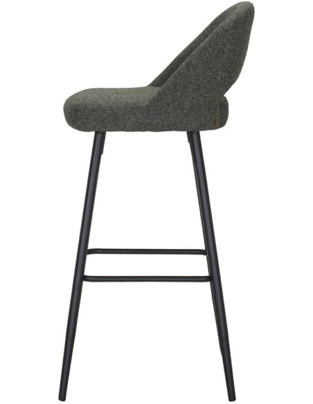 Tabouret de bar vert forêt tissu 45x50x99 cm Vordingborg  - 3