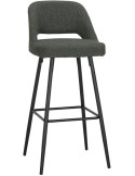 Tabouret de bar vert tissu 75 cm Vordingborg