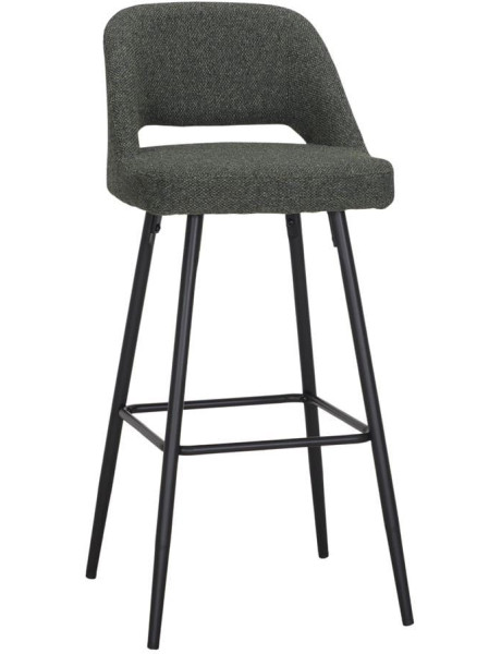 Tabouret de bar vert tissu 75 cm Vordingborg  - 1