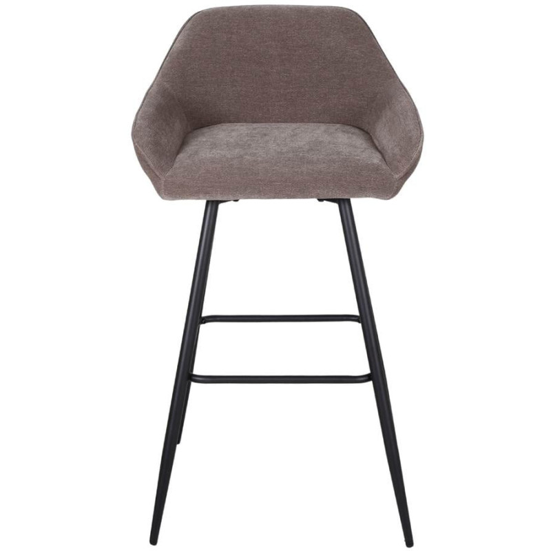 Tabouret de bar tissu vert sauge avec dossier 97 cm Buje  - 2