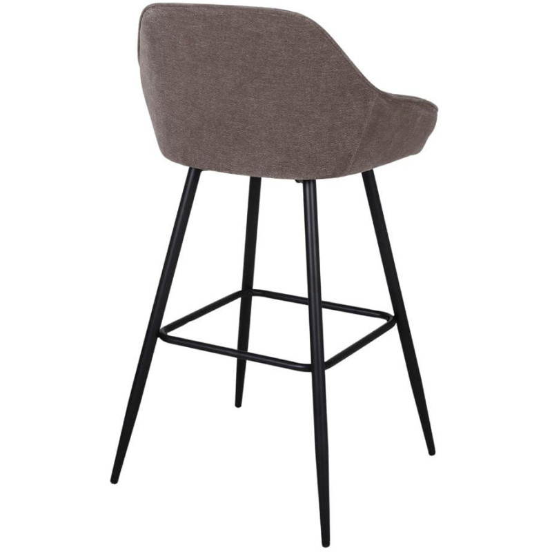 Tabouret de bar tissu vert sauge avec dossier 97 cm Buje  - 4