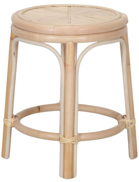Tabouret bas rotin naturel empilable 46 cm Forio  - 1
