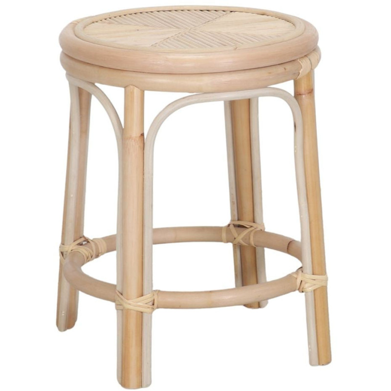 Tabouret bas rotin naturel empilable 46 cm Forio  - 3