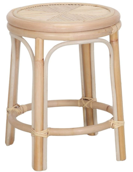 Tabouret bas rotin naturel empilable 46 cm Forio  - 3