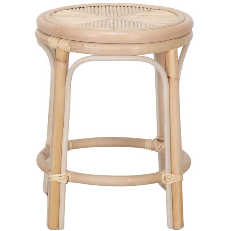 Tabouret bas rotin naturel empilable 46 cm Forio  - 4
