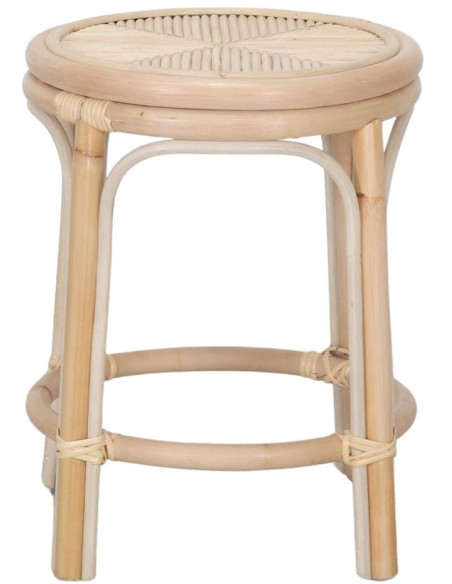 Tabouret bas rotin naturel empilable 46 cm Forio  - 4