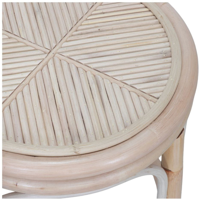 Tabouret bas rotin naturel empilable 46 cm Forio  - 5