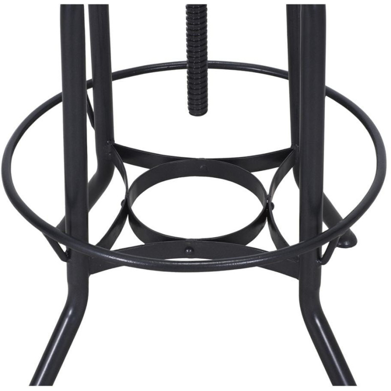 Tabouret de bar réglable bois métal 72 à 85 cm Tampere  - 5