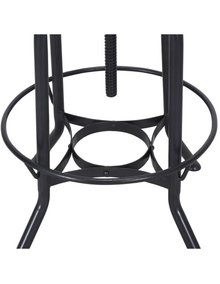 Tabouret de bar réglable bois métal 72 à 85 cm Tampere  - 5