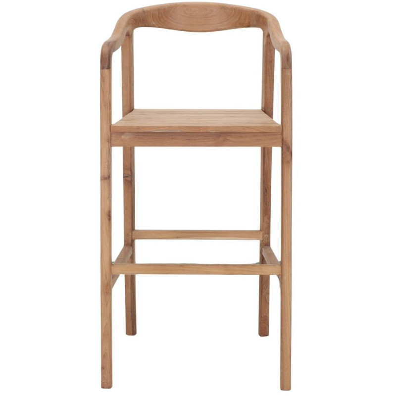 Tabouret de bar bois de teck avec dossier 106 cm Hailuoto  - 2