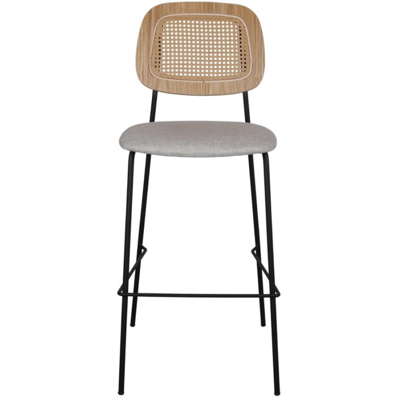 Tabouret de bar cannage tissu sable 75 cm Trosa  - 2