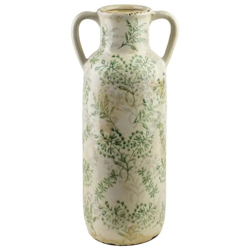 Grand vase amphore céramique vert 49 cm Avanos  - 1