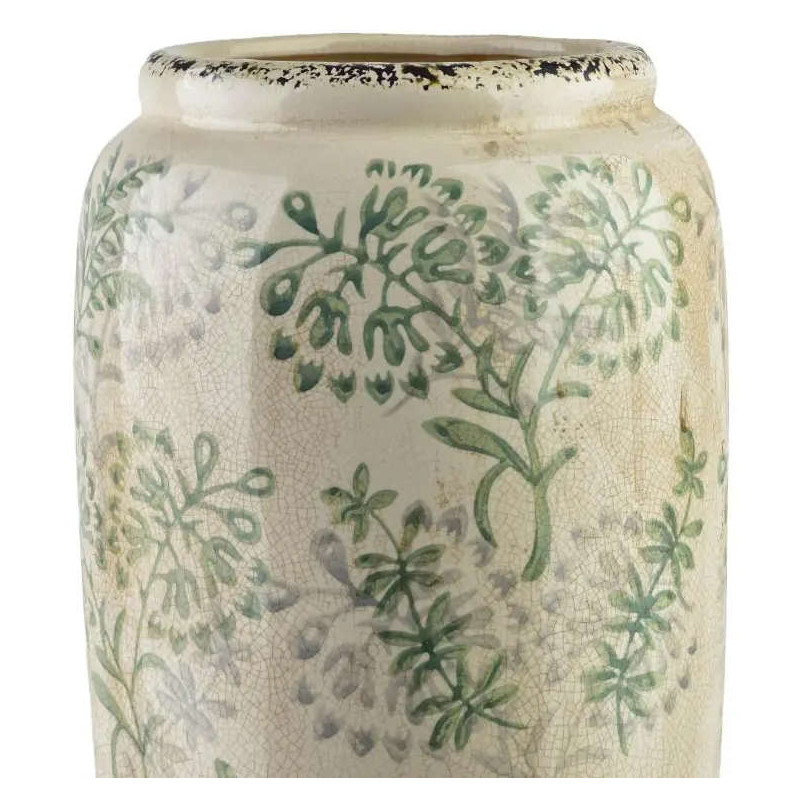 Vase haut céramique feuillage vert 37 cm Avanos  - 2