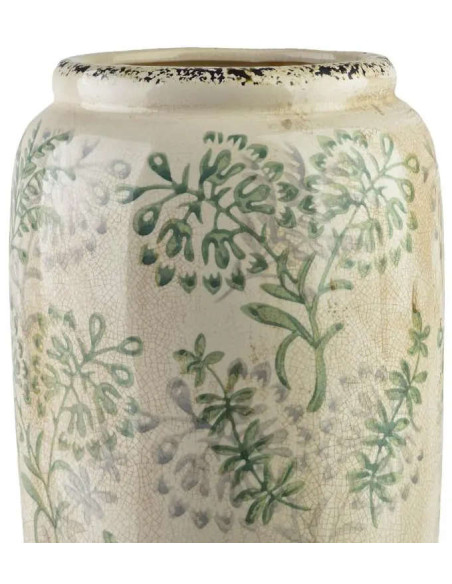 Vase haut céramique feuillage vert 37 cm Avanos  - 2